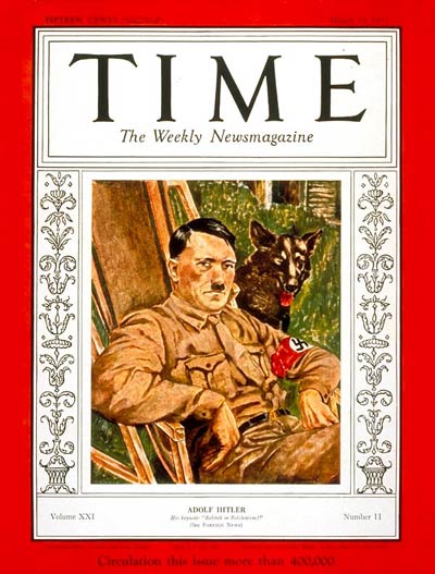 Adolf Hitler-Couverture du Time Magazine-13 Mars1933