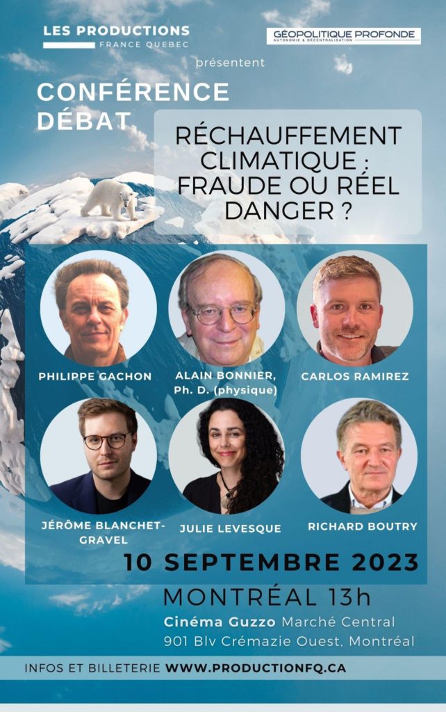 Conférence réchauffement climatique Montréal 10 septembre 2023