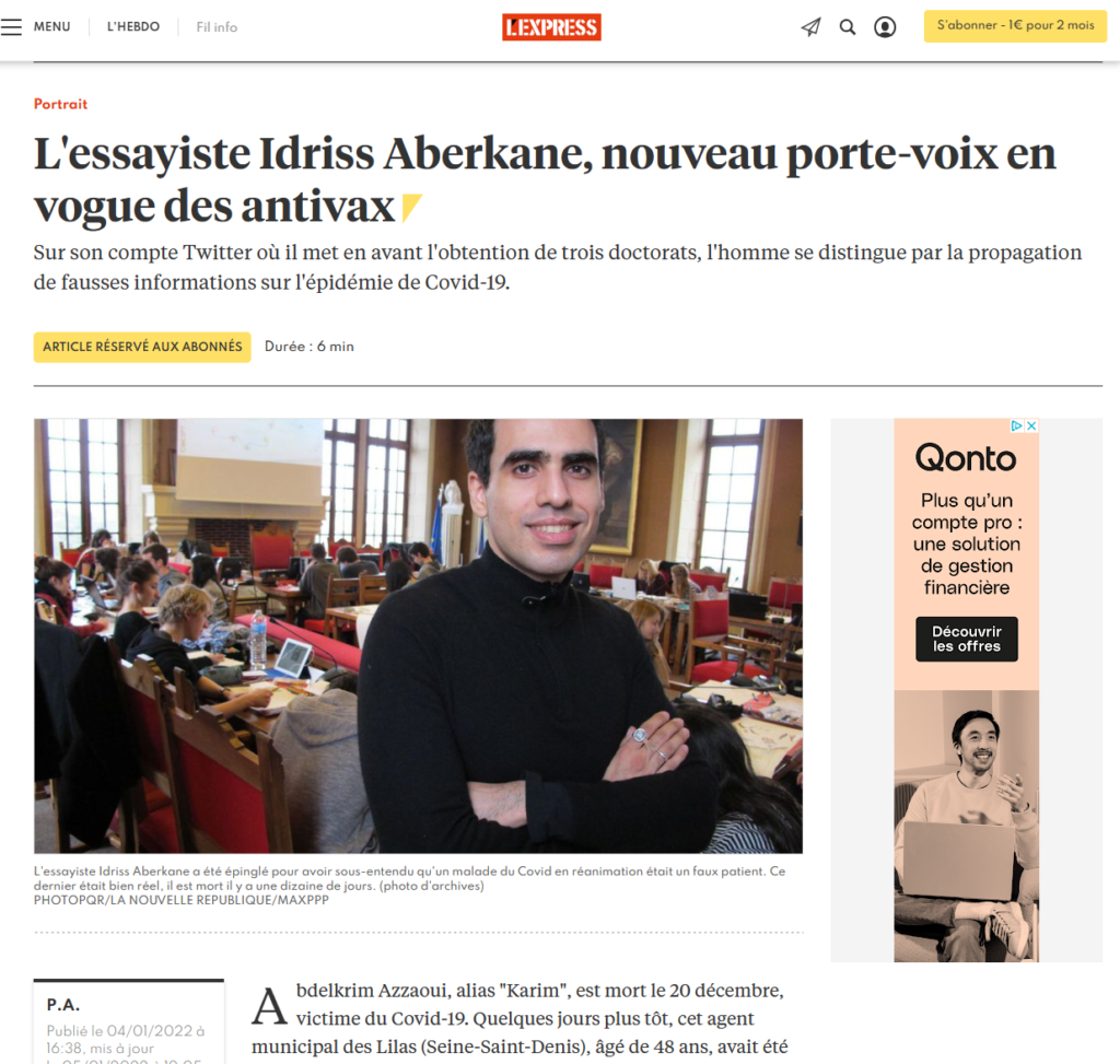 Idriss Aberkane accusé de plagiat.