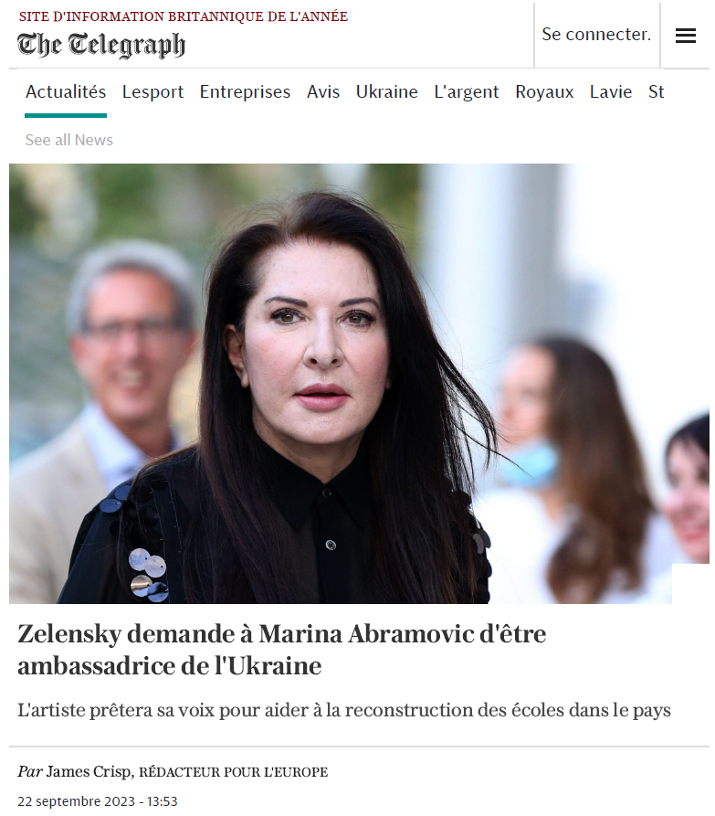 Marina Abramovic-Zelensky-Ukraine-Reconstruction-Écoles