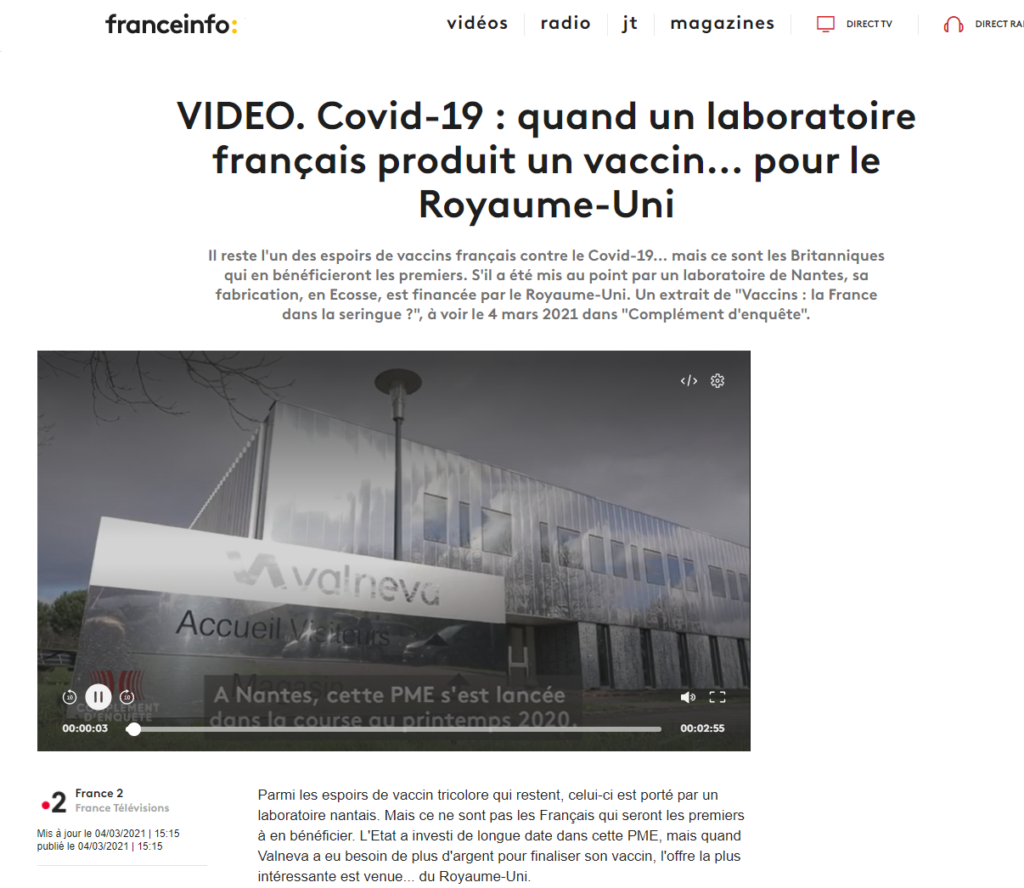 Covid-19 : quand un laboratoire français produit un vaccin... pour le Royaume-Uni