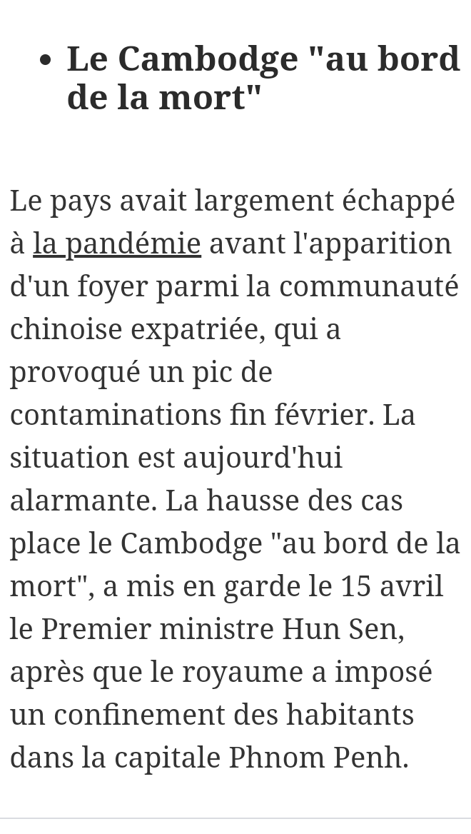 Le cambodge est 