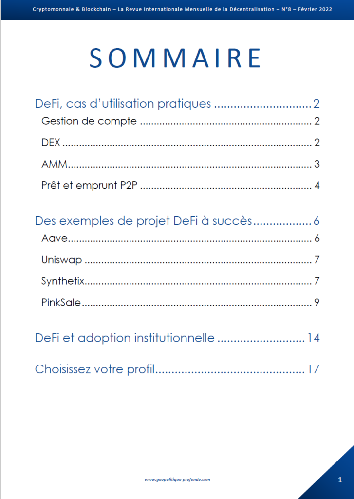 Sommaire revue Cryptomonnaie et Blockchain de février 2022