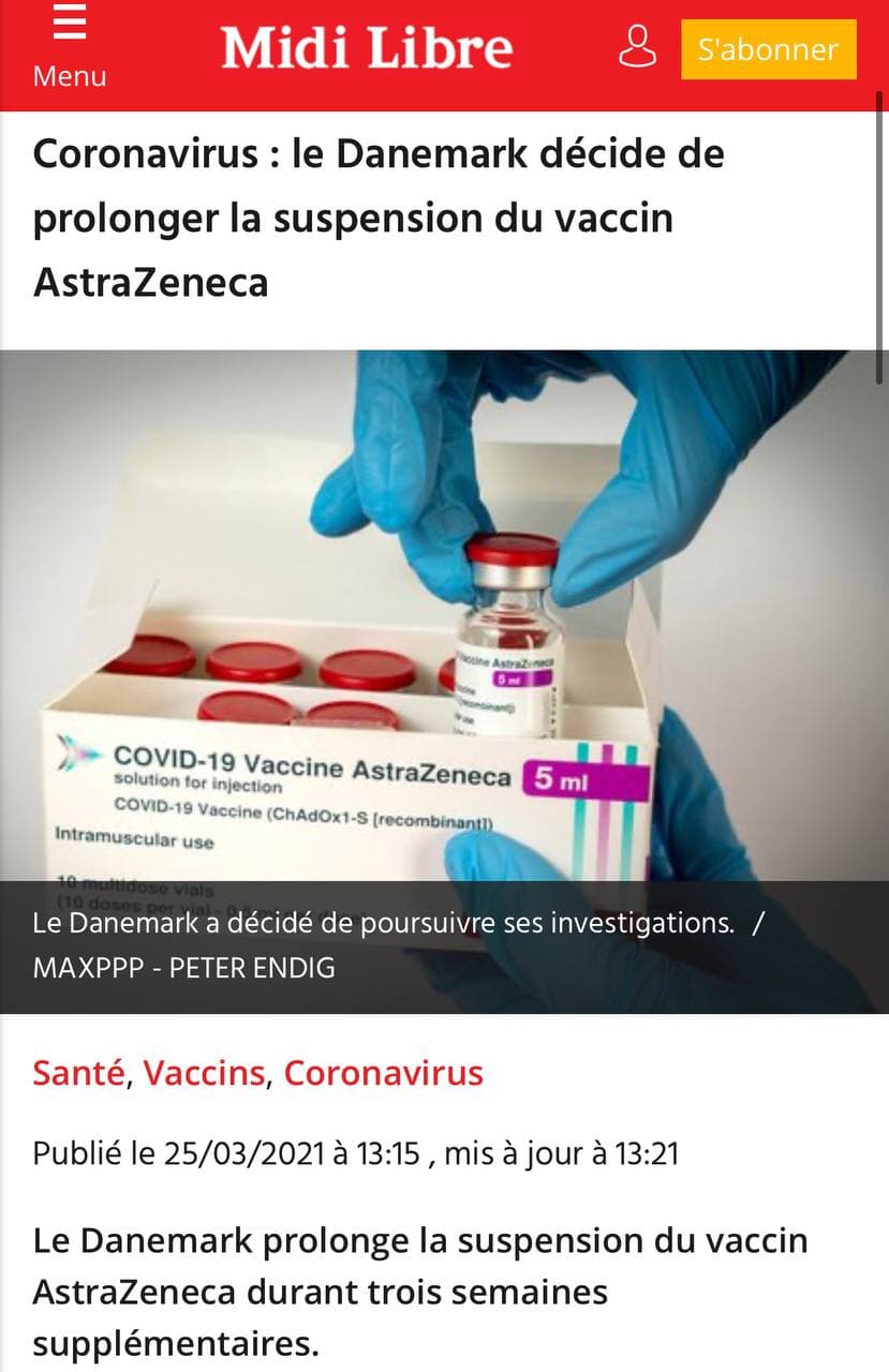 AstraZeneca et effets indésirables