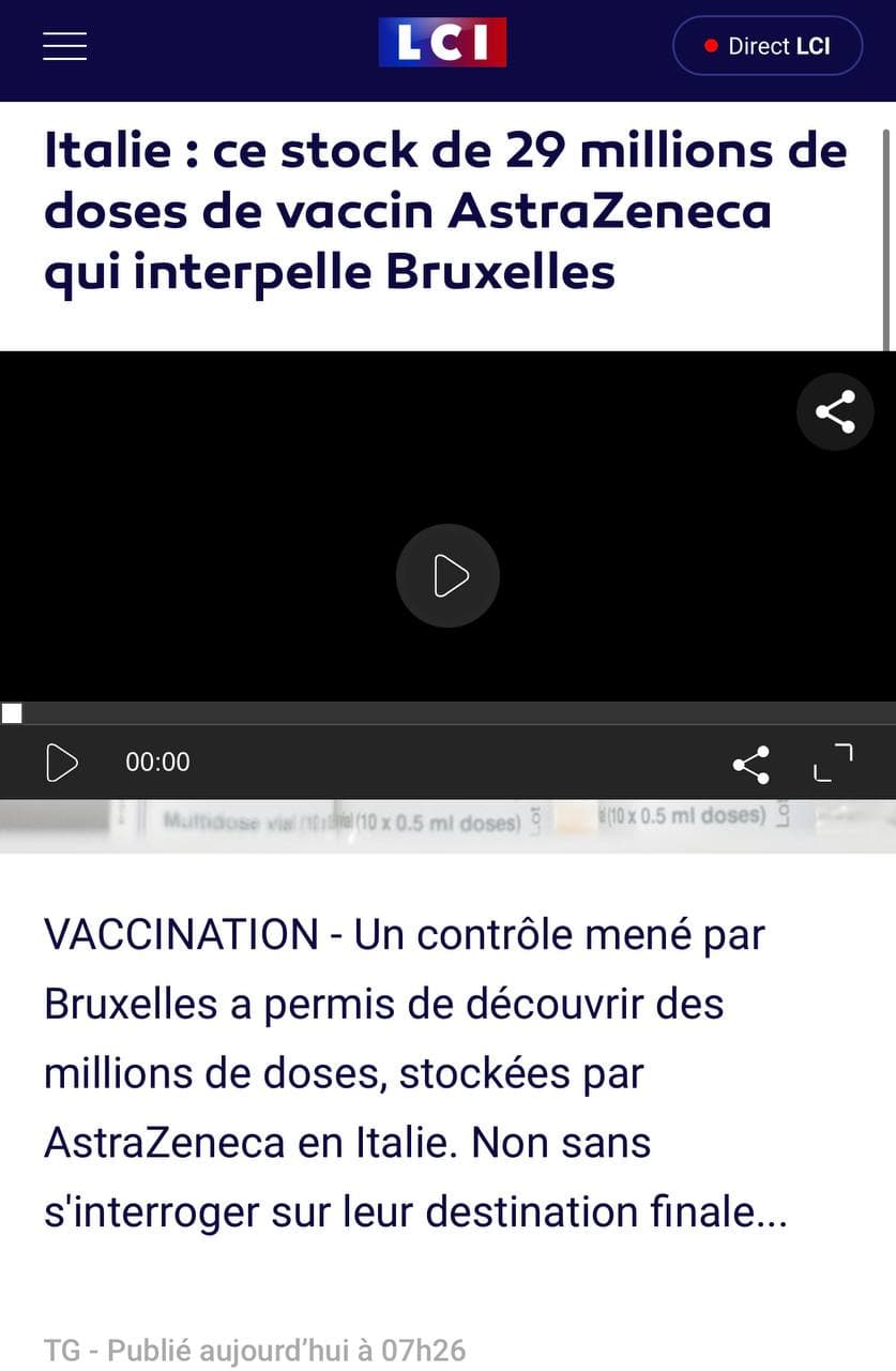 AstraZeneca et les dangers des vaccins