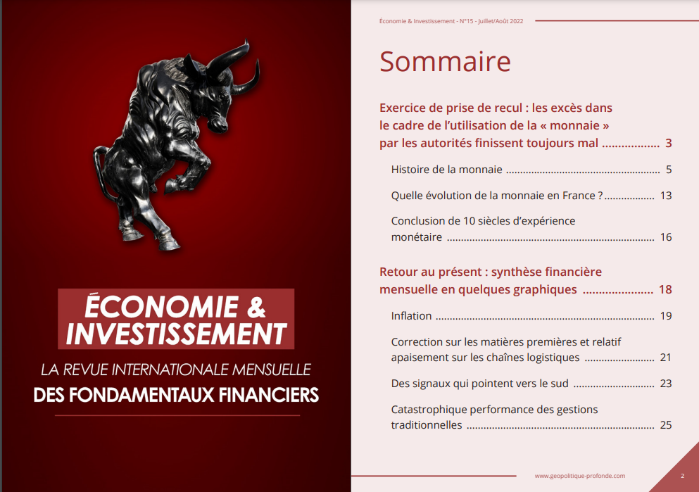 Sommaire revue économie et investissement été 2022