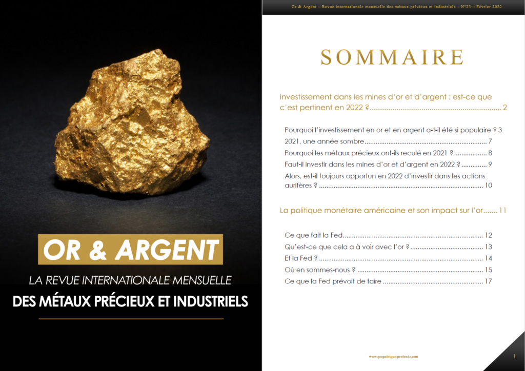 Investissement mine d'or et d'argent