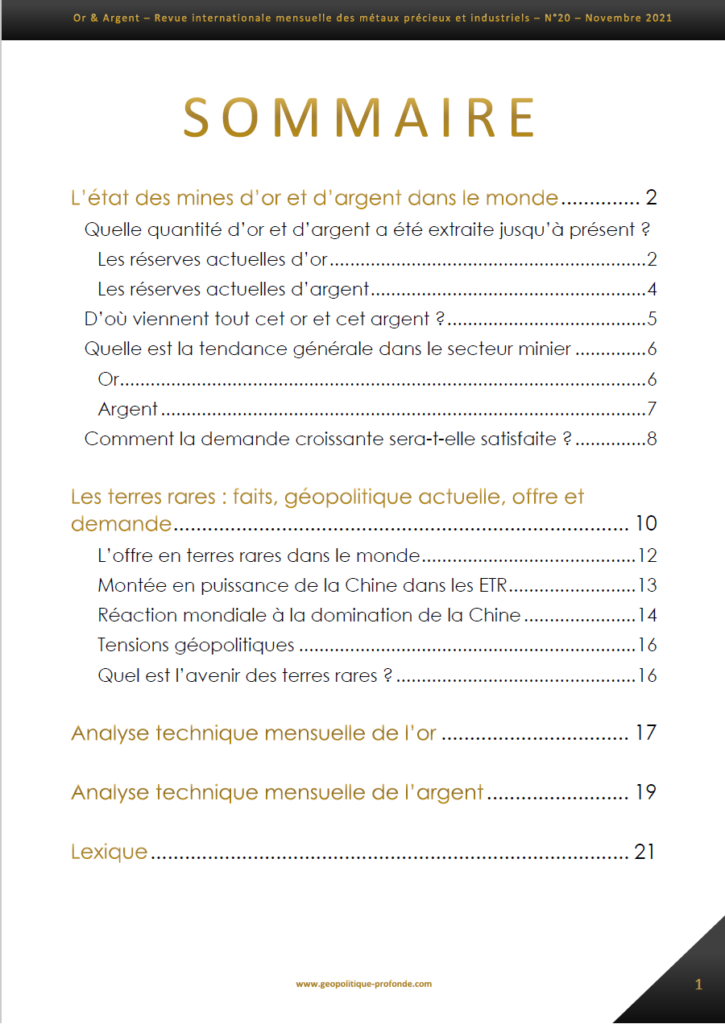 Revue Or & Argent de novembre 2021