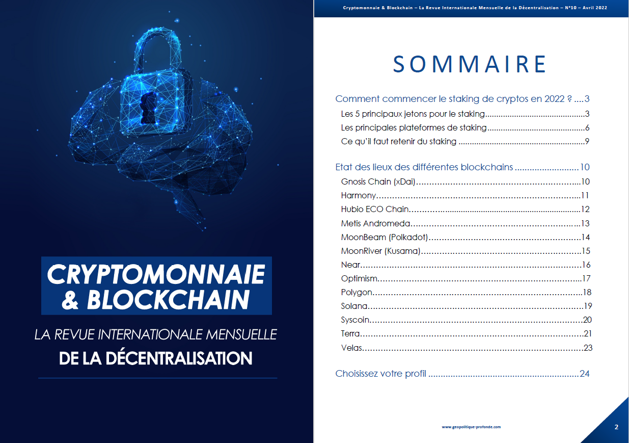 Sommaire revue Cryptomonnaie & Blockchain avril 2022