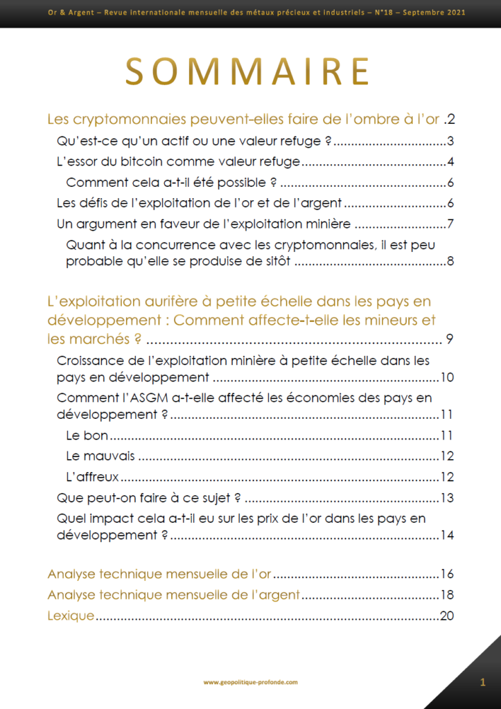 Revue Or et Argent de septembre 2021 Franck Pengam